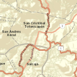 San Andrés Xecul Street Map