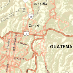 Guatemala City Street Map