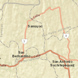 San Antonio Suchitepéquez Street Map