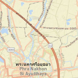 Phra Nakhon Si Ayutthaya Street Map
