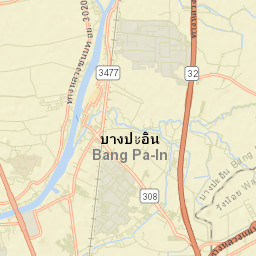 Bang Pa-in Street Map