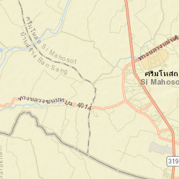 Amphoe Si Mahosot Street Map