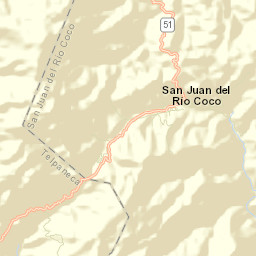 San Juan de Río Coco Street Map