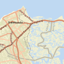 Kombo Saint Mary District Street Map