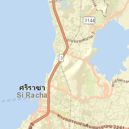 Si Racha Street Map