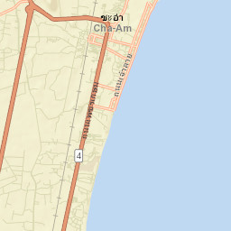 Cha-am Street Map