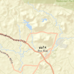 Amphoe Bo Rai Street Map