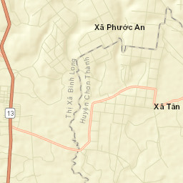 Huyện Hớn Quản Street Map