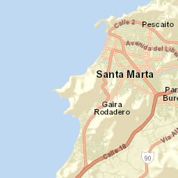 Santa Marta Street Map