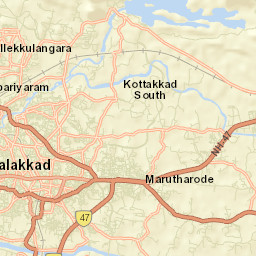 Palakkad district Street Map