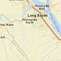 Long Xuyên City Street Map