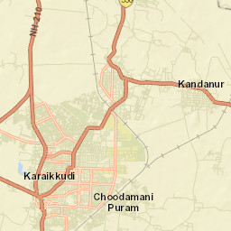 Karaikkudi Street Map