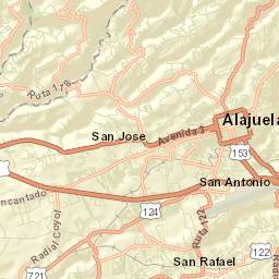 Alajuela Street Map