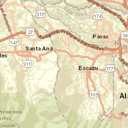 Escazú Street Map