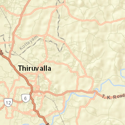 Tiruvalla Street Map