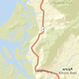 Amphoe Khura Buri Street Map