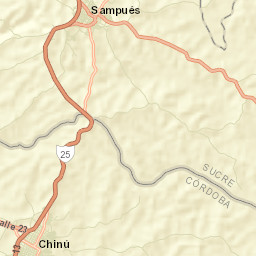 Sampués Street Map