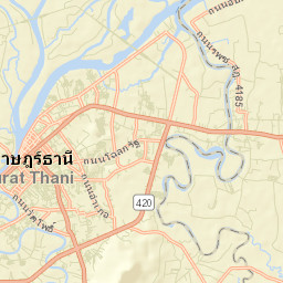 Surat Thani Street Map
