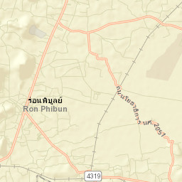 Amphoe Ron Phibun Street Map