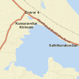 Eravur Town Street Map