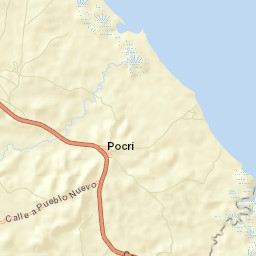 Pocrí Street Map