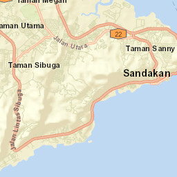Sandakan Street Map