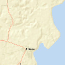 Adiaké Street Map