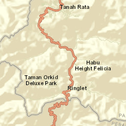 Tanah Rata Street Map