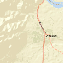 Acacías Street Map