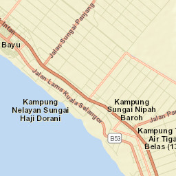 Sungai Besar Street Map