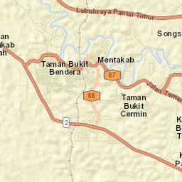 Mentekab Street Map