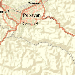 Popayán Street Map