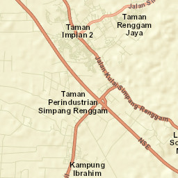 Kampung Simpang Renggam Street Map