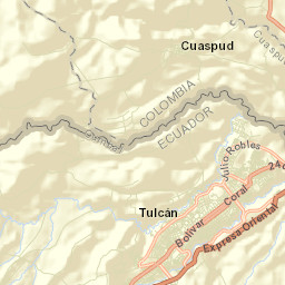 Tulcán Street Map