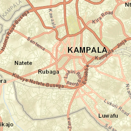 Kampala District Street Map