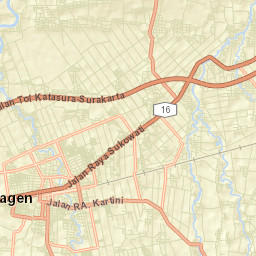 Sragen Street Map