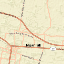Kabupaten Nganjuk Street Map