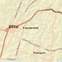Kota Blitar Street Map