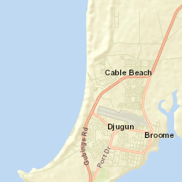 Cable Beach Street Map