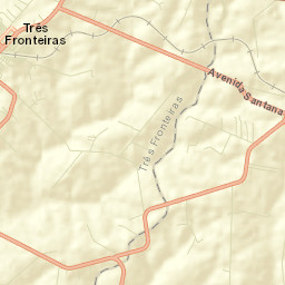 Três Fronteiras Street Map