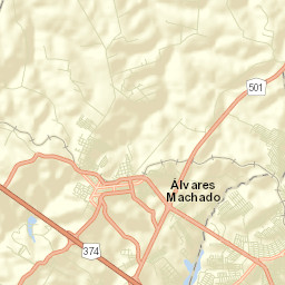 Álvares Machado Street Map
