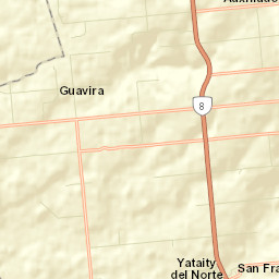 Yataity del Norte Street Map