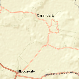 Mbocayaty Street Map