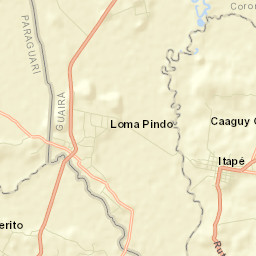Itapé Street Map