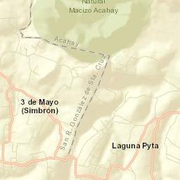 Acahay Street Map