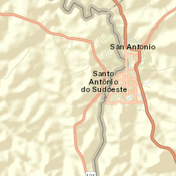 Santo Antônio do Sudoeste Street Map