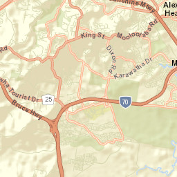 Alexandra Headland Street Map