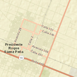 Presidencia Roque Sáenz Peña Street Map