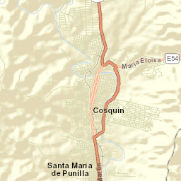 Cosquín Street Map