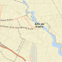Departamento de Santa Lucía Street Map